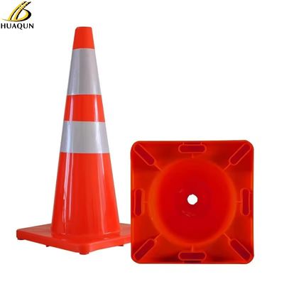 ซื้อ โคเนสทางหลวงสีส้มแบบยืดหยุ่น PVC โคเนสการจราจรที่กําหนดเองเพื่อเตือนที่มีประสิทธิภาพ การผลิตออนไลน์